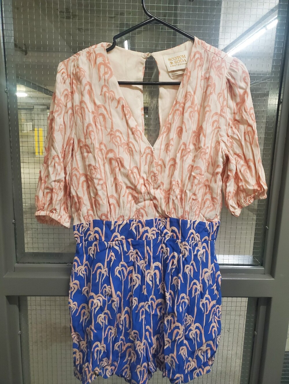 Scotch & Soda Amsterdam Pink Bodice with Blue Patterned Skirt Girls Casual Dress
